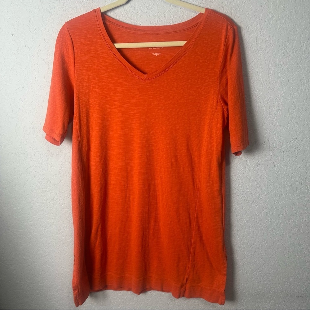 J. Jill Women’s Pima Elbow Sleeve Cotton Orange Tunic Size Medium